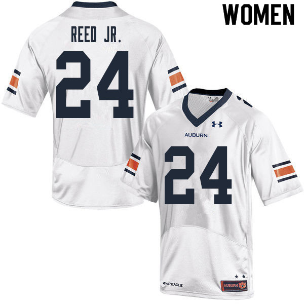 Women #24 Eric Reed Jr. Auburn Tigers College Football Jerseys Sale-White - Click Image to Close